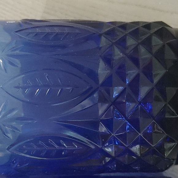 Arcoroc for Avon Royal Sapphire Cobalt Blue Tumbler & Rocks Glasses, Vintage Bar - Picture 4 of 4